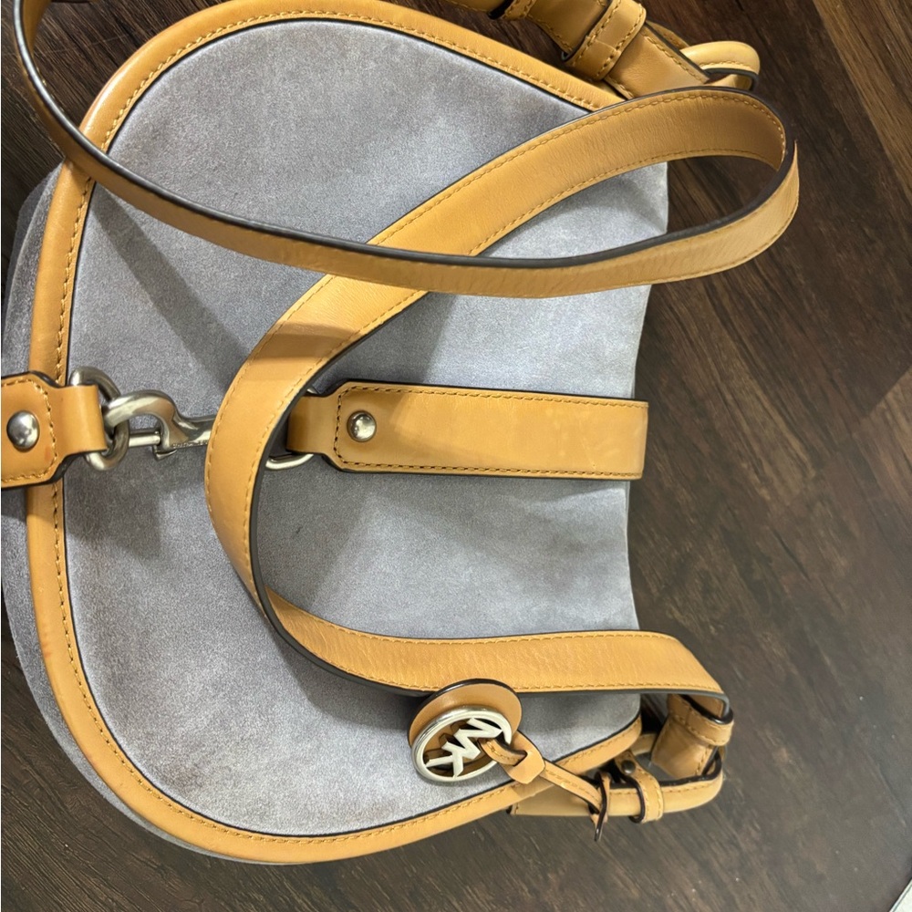 Michael Kors Camel and Beige Leather Handbag